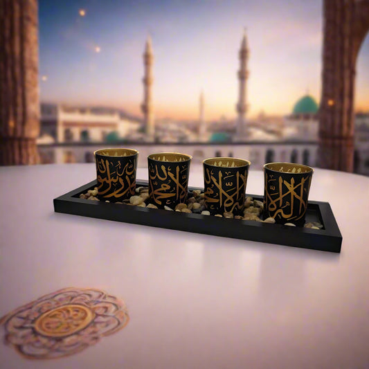 Islamic Kalma Candle Holders Decoration Piece