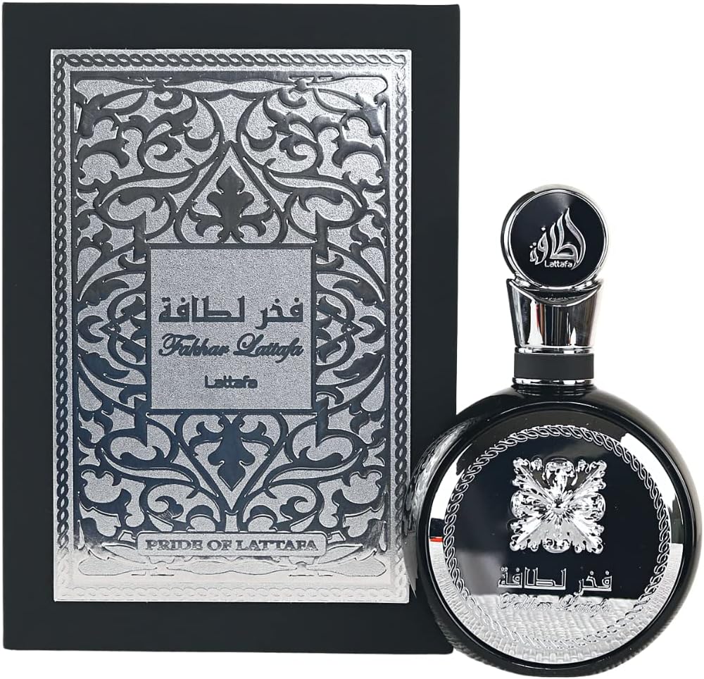 Lattafa Perfume Fakhar Men EDP – Spray Eau de Parfum 100 ml | Perfume Lattafa | Lírio, Jasmim, Flores Brancas, Madressilva, Notas Frutadas, Baunilha e Almíscar Branco.