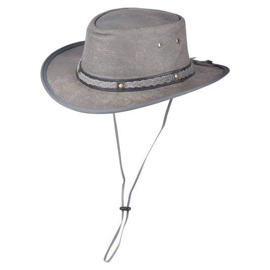 Adult Foldaway Style Cowboy Hat Western Classic Style 100% Leather Wide Brim Hat