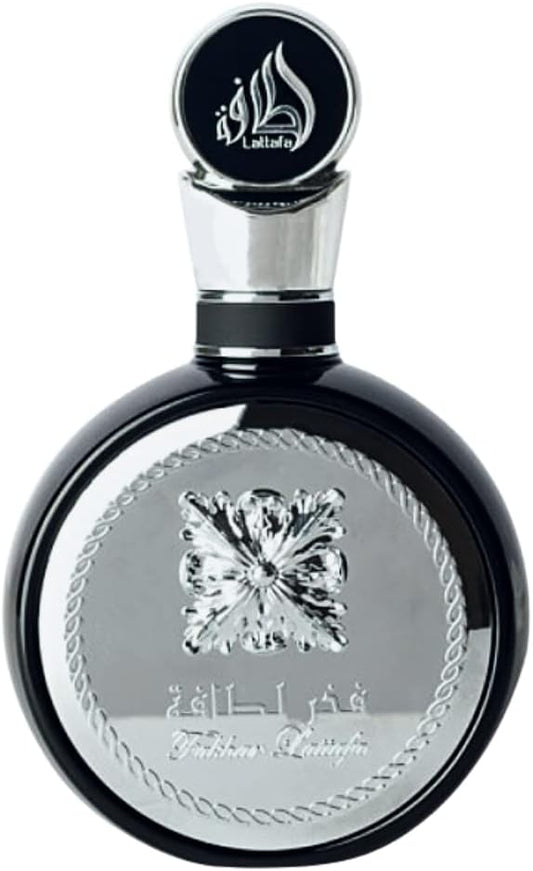 Lattafa Perfume Fakhar Men EDP – Spray Eau de Parfum 100 ml | Perfume Lattafa | Lírio, Jasmim, Flores Brancas, Madressilva, Notas Frutadas, Baunilha e Almíscar Branco.
