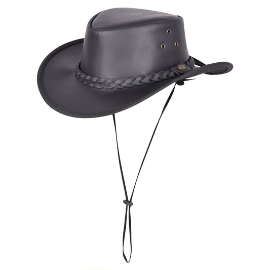 Adult Country Style Cowboy Hat Western Classic Style 100% Leather Wide Brim Hat