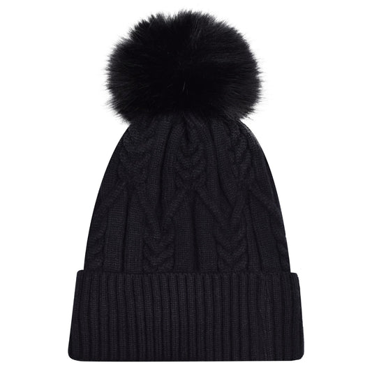Adult Loose Cable Knit Beanie Hat Winter Warm Chunky Knit Soft Cap