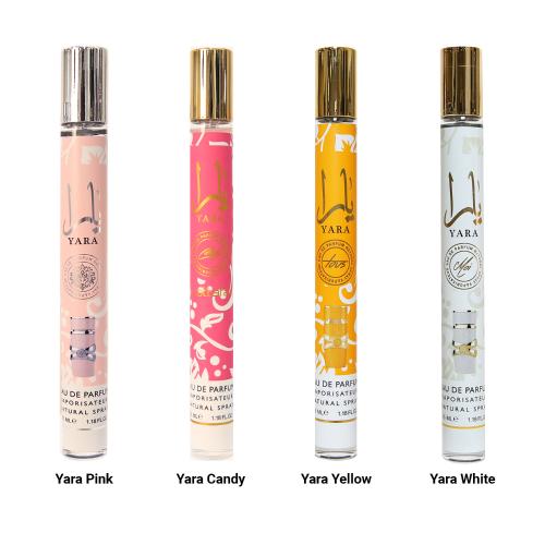 Set of 4 - Lattafa 35 ml Portable - Yara white - Yara Pink - Yara Candy - Yara Yellow perfumes