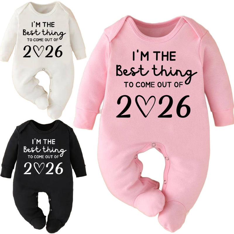 Baby Best Thing To Come Out Of Cute 2026 Print Bodysuit with Footed Romper