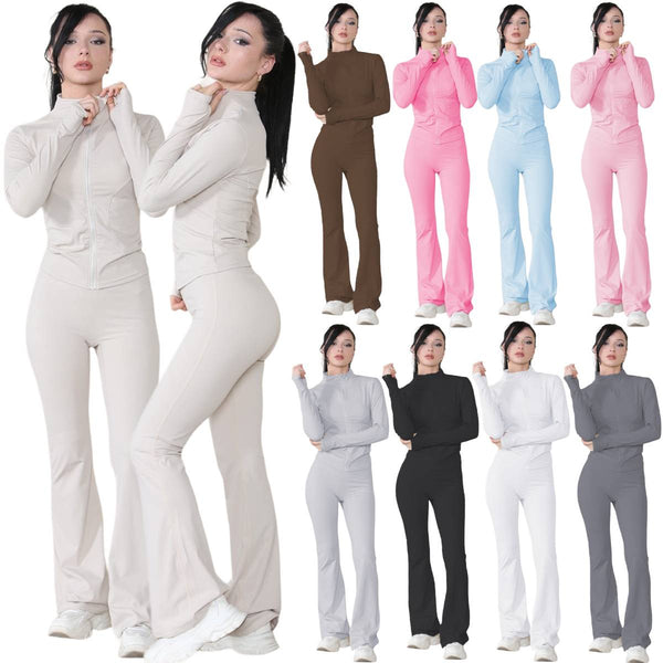 Ladies Fitted Active Yoga Lightweight Top Zip Up Workout Jacket