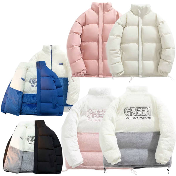 Men's Double-Sided Padded Winter Couple's Coat High-Quality Comfortable Jacket