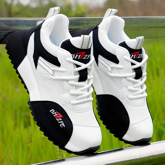 Men's Training Sneakers Non Slip Lace Up Low Top Breathable Running Workout Shoes